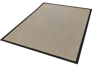 4006749451680 - Sisalteppich DEKOWE Brasil Teppiche Gr B L 133 cm x 190 cm 6 mm 1 St schwarz Esszimmerteppiche Flachgewebe Obermaterial 100% Sisal mit Bordüre Wohnzimmer