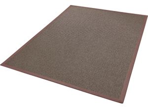 4006749452090 - Teppich DEKOWE Naturana Panama Teppiche Gr B L 160 cm x 230 cm 8 mm 1 St grau (schiefer) Esszimmerteppiche Flachgewebe meliert Sisal-Optik mit Bordüre Wohnzimmer