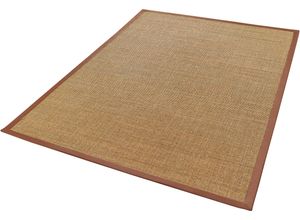 4006749453967 - Sisalteppich DEKOWE Mara S2 mit Bordüre Teppiche Gr B L 120 cm x 170 cm 5 mm 1 St braun (haselnuss) Esszimmerteppiche Flachgewebe Material 100% Sisal Wohnzimmer