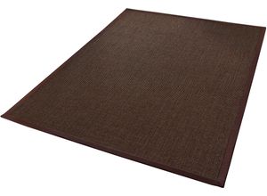 4006749454285 - Sisalteppich DEKOWE Mara S2 mit Bordüre Teppiche Gr B L 120 cm x 170 cm 5 mm 1 St braun (mokka) Esszimmerteppiche Flachgewebe Material 100% Sisal Wohnzimmer