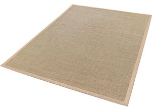 4006749454520 - Sisalteppich DEKOWE Mara S2 mit Bordüre Teppiche Gr B L 120 cm x 170 cm 5 mm 1 St beige (champagner meliert) Esszimmerteppiche Flachgewebe Material 100% Sisal Wohnzimmer