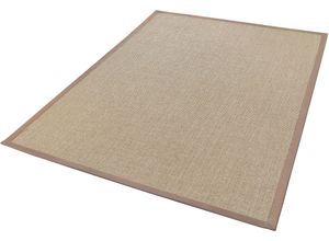 4006749454537 - Sisalteppich DEKOWE Mara S2 mit Bordüre Teppiche Gr B L 133 cm x 190 cm 5 mm 1 St beige (champagner) Esszimmerteppiche Flachgewebe Material 100% Sisal Wohnzimmer