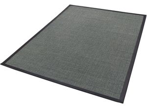 4006749455060 - Läufer DEKOWE Mara S2 mit Bordüre Teppiche Gr B L 80 cm x 250 cm 5 mm 1 St grau (anthrazit) Kurzflor-Läufer Teppich-Läufer Flachgewebe Material 100% Sisal Flur