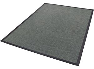 4006749455084 - Sisalteppich DEKOWE Mara S2 mit Bordüre Teppiche Gr B L 80 cm x 150 cm 5 mm 1 St grau (anthrazit) Esszimmerteppiche Flachgewebe Material 100% Sisal Wohnzimmer