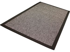 4006749461078 - Teppich DEKOWE Naturino Classic Teppiche Gr B L 160 cm x 230 cm 8 mm 1 St grau (anthrazit) Esszimmerteppiche Flachgewebe Sisal-Optik mit Bordüre In- und Outdoor geeignet