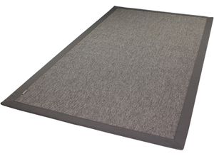 4006749461610 - Teppich DEKOWE Naturino Rips Teppiche Gr B L 120 cm x 170 cm 7 mm 1 St grau (platinfarben) Esszimmerteppiche Flachgewebe Sisal-Optik mit Bordüre In- und Outdoor geeignet