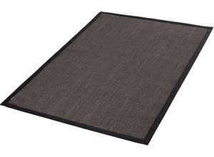 4006749465557 - Läufer DEKOWE Mara S2 mit Bordüre Teppiche Gr B L 80 cm x 250 cm 5 mm 1 St schwarz (schwarz meliert) Kurzflor-Läufer Teppich-Läufer Flachgewebe Material 100% Sisal Flur