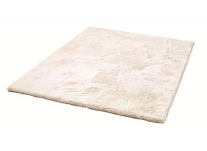 4006749467001 - Fellteppich DEKOWE Roger Deluxe Teppiche Gr B L 70 cm x 120 cm 33 mm 1 St beige (natur) Fellteppich Esszimmerteppiche Kunstfell Kaninchenfell-Haptik weicher Hochflor