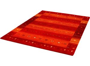 4006749468091 - Wollteppich DEKOWE Samia Teppiche Gr B L 240 cm x 340 cm 15 mm 1 St rot Schurwollteppiche reine Wolle Gabbeh Design handgeknüpft mit Bordüre