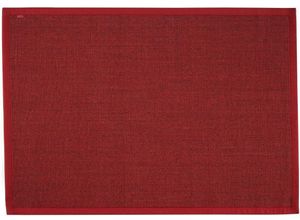 4006749478113 - Sisalteppich DEKOWE Mara S2 mit Bordüre Spezial Teppiche Gr B L 80 cm x 200 cm 5 mm 1 St rot (rot meliert) Esszimmerteppiche 100% Sisal auch als Läufer Wohnzimmer