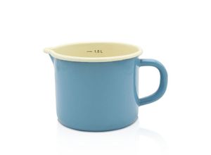 4006776105693 - Emaillierter Milchtopf - blau - 12 cm