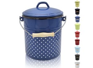 4006776124779 - - Emaillierter Mülleimer ITALIA mit Deckel 5 Liter 4006776124779 - - Emaillierter Mülleimer ITALIA mit Deckel 5 Liter