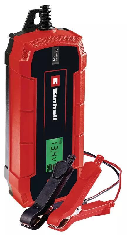 4006825640328 - Batterie-Ladegerät ce-bc 6 m vollisolierte Batterieklemmen LCD-Display - Einhell