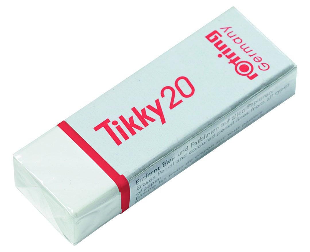 4006856551419 - 20 x Radierer Tikky 20 65x21x11mm weiß