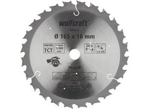 4006885634305 - Kreissägeblatt ø 165 mm Bohrung ø 16 mm Hartmetall Sägeblatt - Wolfcraft