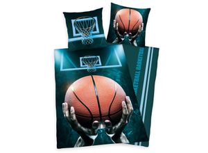 4006891907844 - Baumwollbettwäsche 135x200 Basketball Basketball 7844 mit einem Kissenbezug 80x80 H23