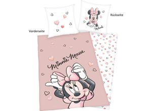 4006891953353 - Kinderbettwäsche DISNEY Disney´s Minnie Mouse Bettwäsche Gr B L 135 cm x 200 cm 1 St 1 St Renforcé B L 80 cm x 80 cm bunt mit tollem Minnie Mouse Motiv