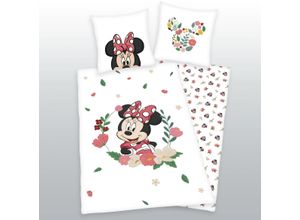 4006891965066 - Wendebettwäsche DISNEY Minnie Mouse Bettwäsche Gr B L 135 cm x 200 cm 1 St 1 St Flanell B L 80 cm x 80 cm bunt mit tollem Minnie Mouse Motiv