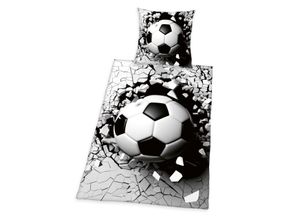 4006891965578 - 3D Fußball Bettwäsche 80x80 cm + 135x200 cm