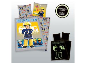 4006891965783 - Feuerwehrmann Sam Glow in the dark Bettwäsche