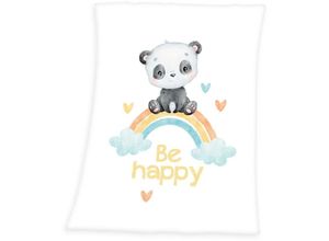 4006891967862 - - Soft-Peachdecke Regenbogen-Panda ca 75x100 cm