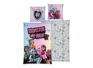 4006891974020 - Kinderbettwäsche MONSTERHIGH™ Monster High Bettwäsche Gr B L 135 cm x 200 cm 1 St 1 St Renforcé B L 80 cm x 80 cm bunt mit tollem Motiv