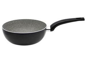 4006925655215 - Wok ELO Dolomit Pfannen Gr Ø 20 cm + Höhe 7 cm schwarz (schwarz grau) Woks Pfanne Induktion