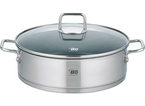 4006925724393 - Servierpfanne ELO Citrin silber (edelstahlfarben) H8cm Ø28cm Pfannen Induktion Ø 28 cm