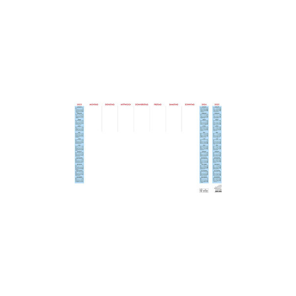 4006928010806 - Schreibunterlage 595x37cm weiß Druck 3farbig 36 Blatt 4006928010806 Zettler