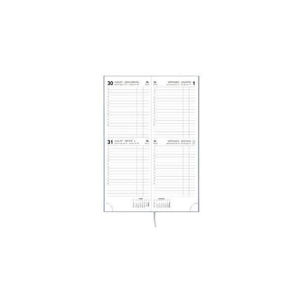 4006928021482 - Buchkalender 801-0703 Recycling farbig sortiert 2 Tage   1 Seite 104x296cm 2025 4006928021482 Zettler