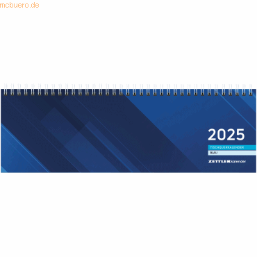 4006928024728 - Tischquerkalender 176 32x105cm 1 Woche 2 Seiten blau 2025