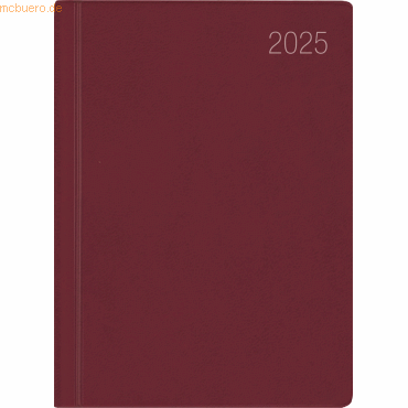 4006928024872 - Taschenkalender 640 102x142cm 1 Woche 2 Seiten bordeaux 2025