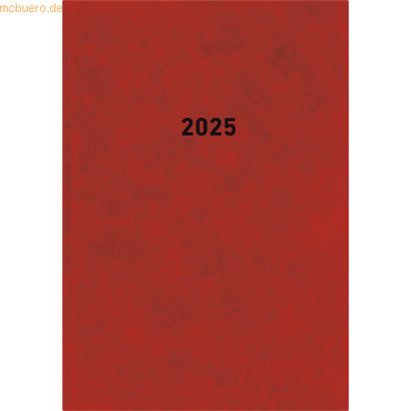 4006928025190 - Buchkalender 876 145x21cm 1 Tag 1 Seite rot 2025