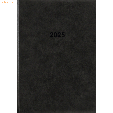 4006928025213 - Buchkalender 876 145x21cm 1 Tag 1 Seite schwarz 2025