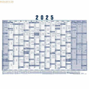 4006928025411 - Plakatkalender 918-0015 16 Monate   1 Seite 100x70cm 2025 4006928025411 5 Stück