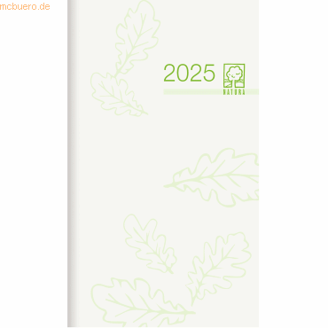 4006928025565 - Taschenkalender Natura 88x152cm 1 Monat 2 Seiten RC 2025