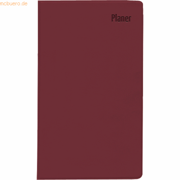 4006928025596 - Taschenplaner 520 95x16cm 1 Monat 2 Seiten bordeaux 2025