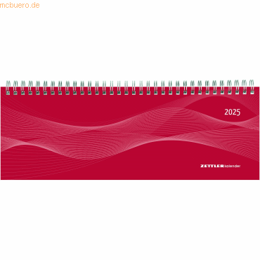 4006928026029 - Tischquerkalender 118 297x105cm 1 Woche 2 Seiten rot 2025