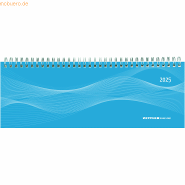 4006928026036 - Tischquerkalender 118 297x105cm 1 Woche 2 Seiten blau 2025