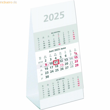 4006928026258 - Dreimonatskalender Tischaufsteller 980-0000 3 Monate   1 Seite 105x21cm 2025 4006928026258 Zettler