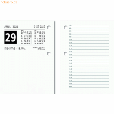 4006928026555 - Umlegekalender-Ersatzblock 8x108cm 2025