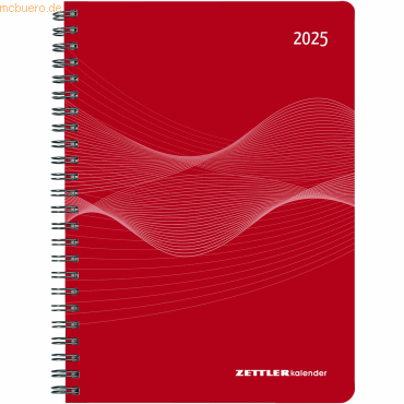 4006928026692 - Wochenbuch 766 15x21cm 1 Woche 2 Seiten rot 2025