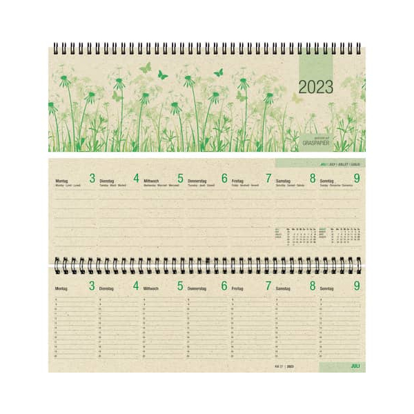 4006928699445 - Tischquerkalender Grasserie 2023 4006928699445 ZETTLER KALENDE