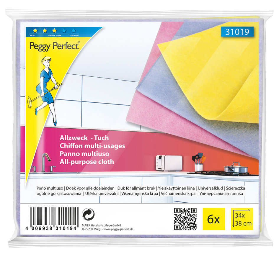 4006938310194 - Peggy Perfect Vlies-Allzwecktuch 6er Pack