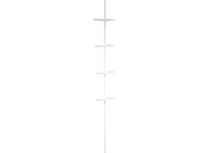 4006956073675 - - Teleskop-Duscheckregal Steyr mit 4 Ablagen 130-260 cm weiß - weiß