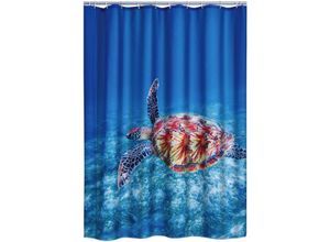 4006956139425 - - Duschvorhang Textil Turtle ohne Ringe multicolor 180x200 cm - multicolor