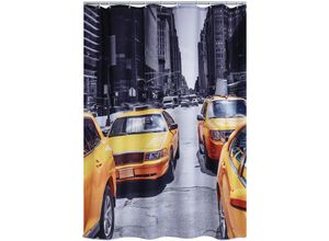 4006956139432 - Duschvorhang Textil New York ohne Ringe multicolor 180x200 cm - multicolor