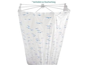 4006956354460 - - Ersatz-Duschvorhang für Duschfaltkabine Ombrella Sylt blau 210x170 cm - blau