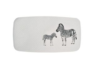 4006956610207 - - Badewanneneinlage Zebra 38x72 cm Weiß und Schwarz Weiß