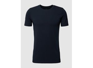 4007065083807 - Shirt kurzarm Jersey elastisch rundhals blauschwarz - Long Life Soft für Herren 45678